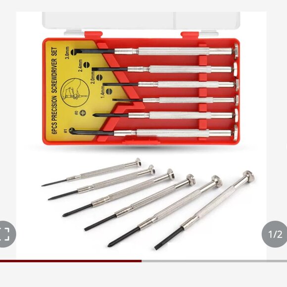 6PCS Mini Screwdriver Set, Mini Eyeglass Screwdriver Repair Kit, S2 Steel Magnet - Picture 1 of 2